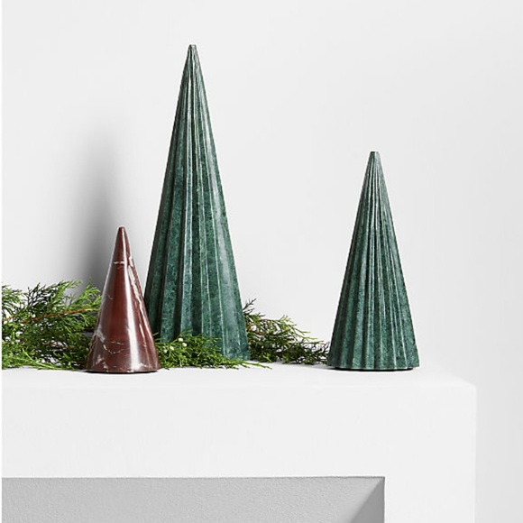 New!🌲🌲🌲Crate&Barrel Fluted Marble Tree in Green 8” - Picture 6 of 7